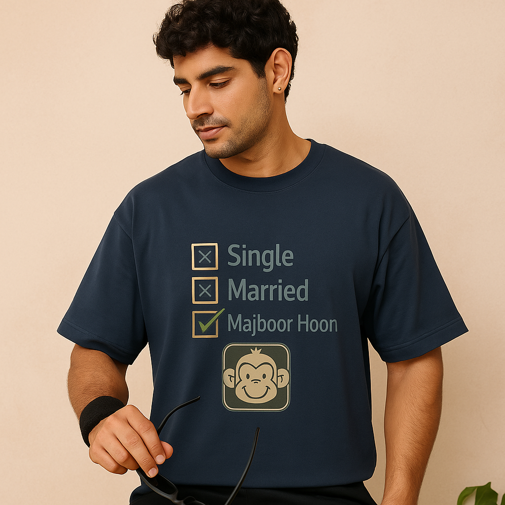 Single Married Unisex Oversized T-Shirt