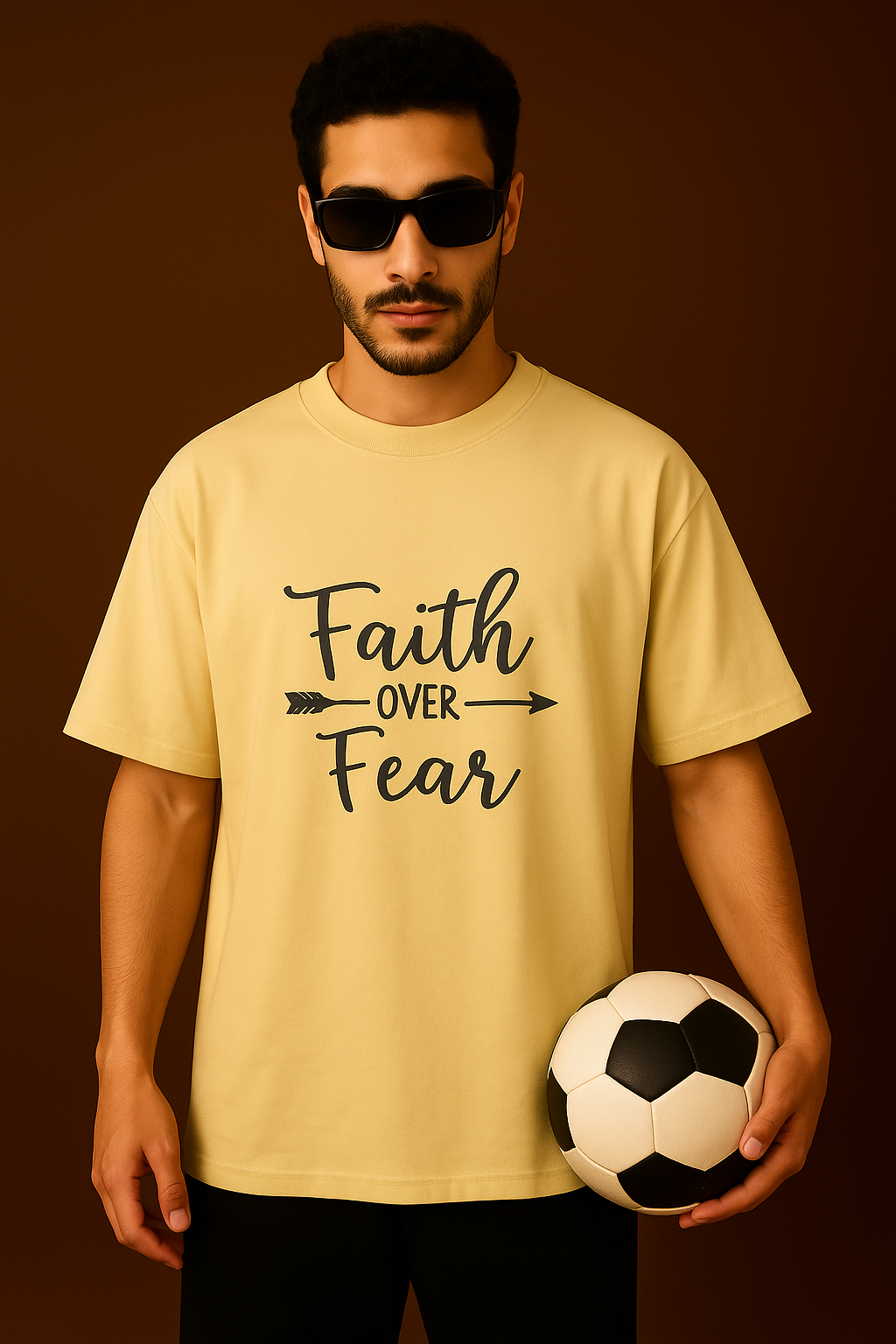 Faith over Fear Oversized Tshirts