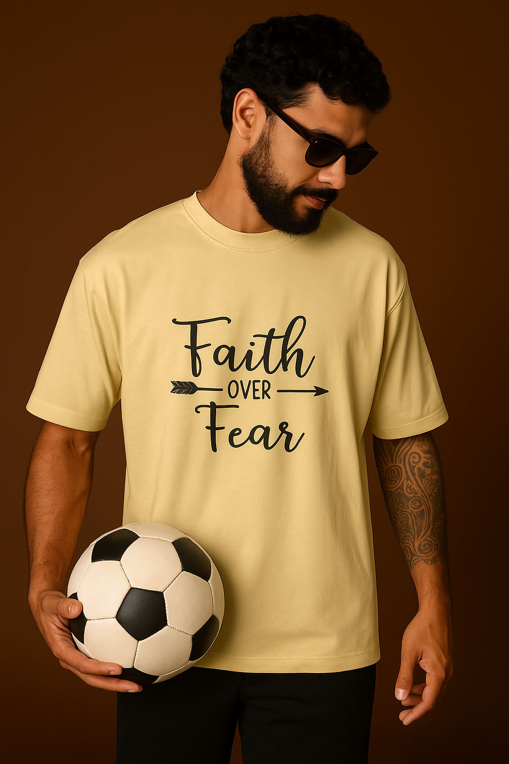 Faith over Fear Oversized Tshirts
