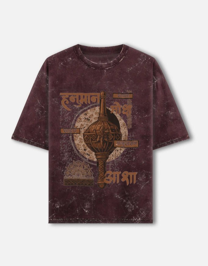 Hanuman Acid Washed Oversized Tee