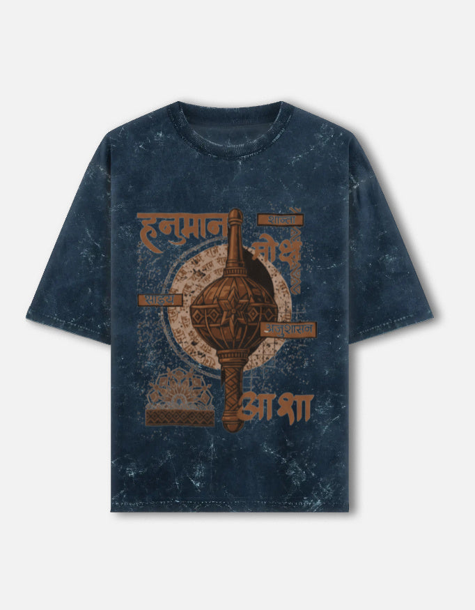 Hanuman Acid Washed Oversized Tee